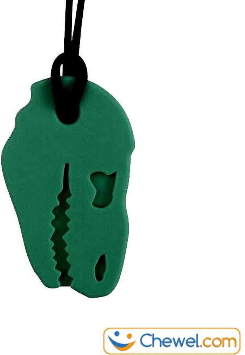 Stevige bijtketting kauwketting | Dinosaurus T-Rex Dino - Donkergroen Extra Sterk